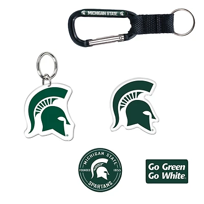 Lot de 5 porte-clés et aimants pour réfrigérateur WinCraft Michigan State Spartans