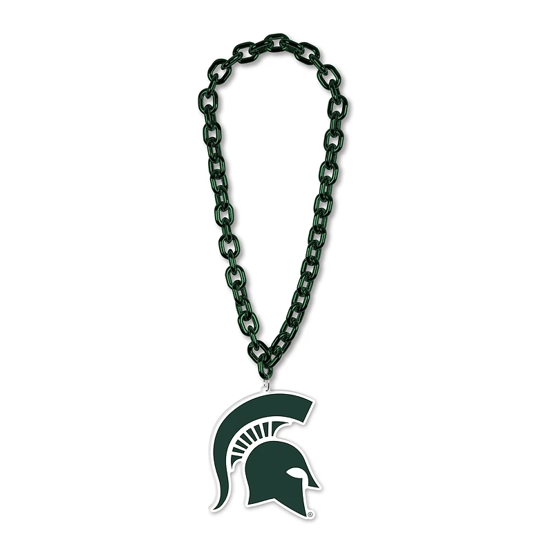 WinCraft Collier avec logo à grande chaîne des Spartans de l'État du Michigan
