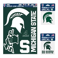 Pack varié d'autocollants WinCraft Michigan State Spartans