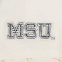 T-shirt court en French Terry inversé Pro Standard pour femme, couleur crème, Michigan State Spartans