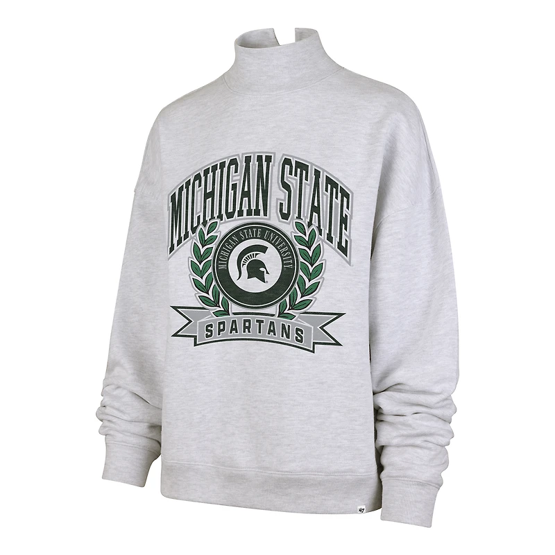 Sweat-shirt à col montant Laurel Arch pour femme, modèle 47 gris des Michigan State Spartans