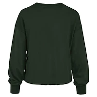 T-shirt à manches longues et taille haute pour femmes '47 vert Michigan State Spartans Bottom Line Parkway
