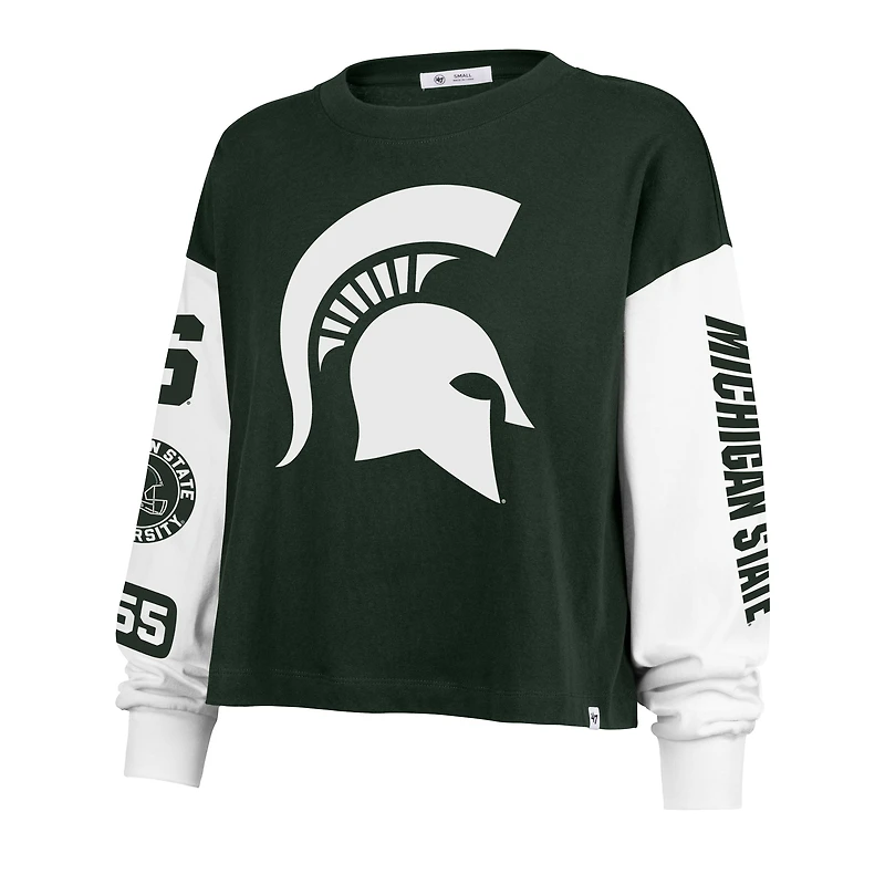 Women's '47 Green Michigan State Spartans Sydney Long Sleeve T-Shirt