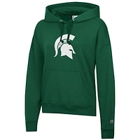 Sweat à capuche en polaire Powerblend vert Champion pour femme des Spartans de l'État du Michigan