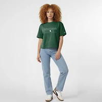 T-shirt court à logo Champion vert Michigan State Spartans pour femmes