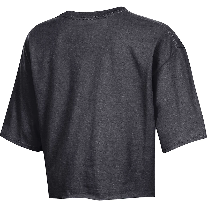 T-shirt court pour femme Champion Heather Charcoal Michigan State Spartans Boyfriend