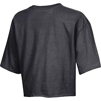 T-shirt court pour femme Champion Heather Charcoal Michigan State Spartans Boyfriend