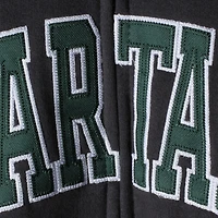 Sweat à capuche zippé pour femme Michigan State Spartans anthracite avec nom arqué