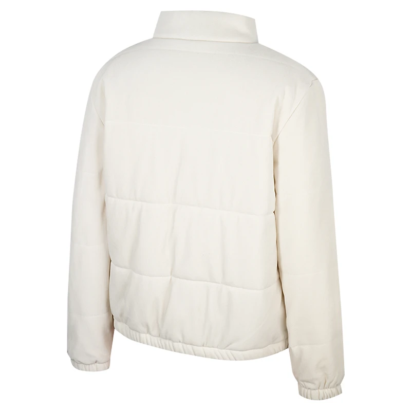 Women's Colosseum Cream Michigan State Spartans So Hot Right Now Quilted Puffer Full-Zip Jacket