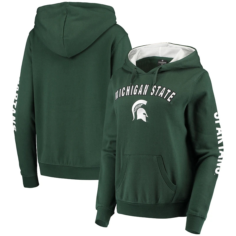 Sweat à capuche Loud and Proud des Spartans de l'État du Michigan vert Colosseum pour femmes