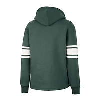 Women's Colosseum Green Michigan State Spartans Mia Striped Full-Snap Hoodie Jacket