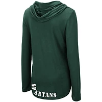 Colosseum Green Michigan State Spartans My Lover T-shirt à capuche léger manches longues pour femme