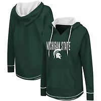 Sweat à capuche tunique vert Colosseum pour femmes des Spartans de l'État du Michigan