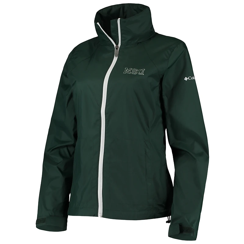 Women's Columbia Green Michigan State Spartans Switchback Full-Zip Hoodie Jacket