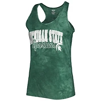 Women's Concepts Sport Green Michigan State Spartans Billboard Tie-Dye Tank and Shorts Sleep Set