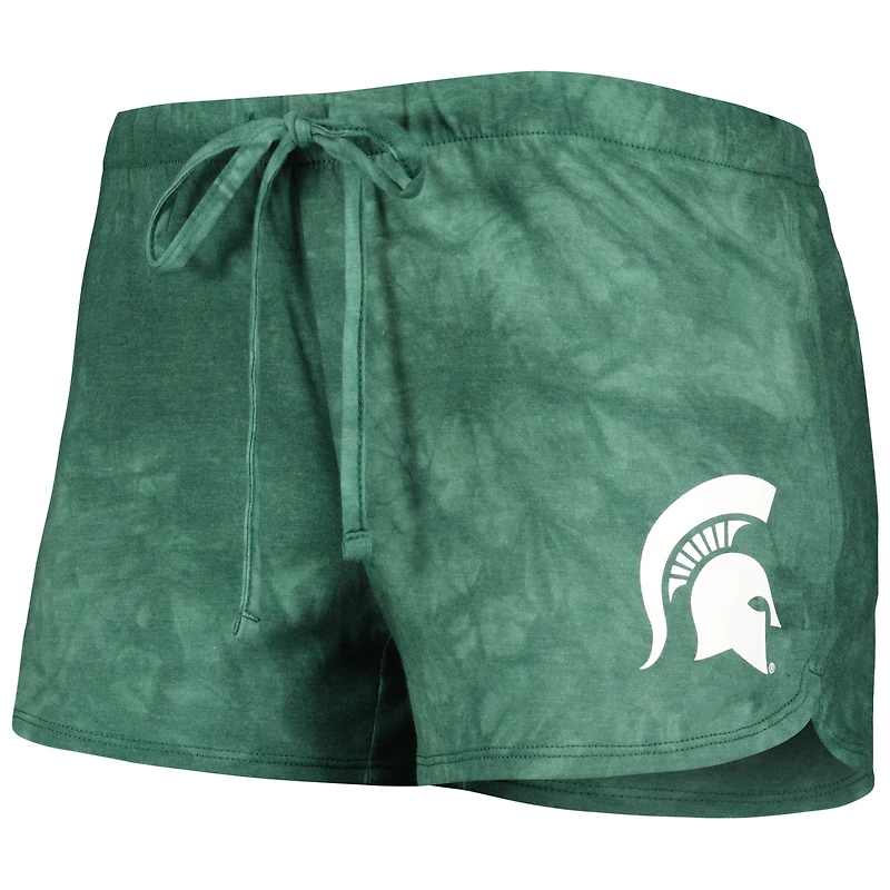 Women's Concepts Sport Green Michigan State Spartans Billboard Tie-Dye Tank and Shorts Sleep Set