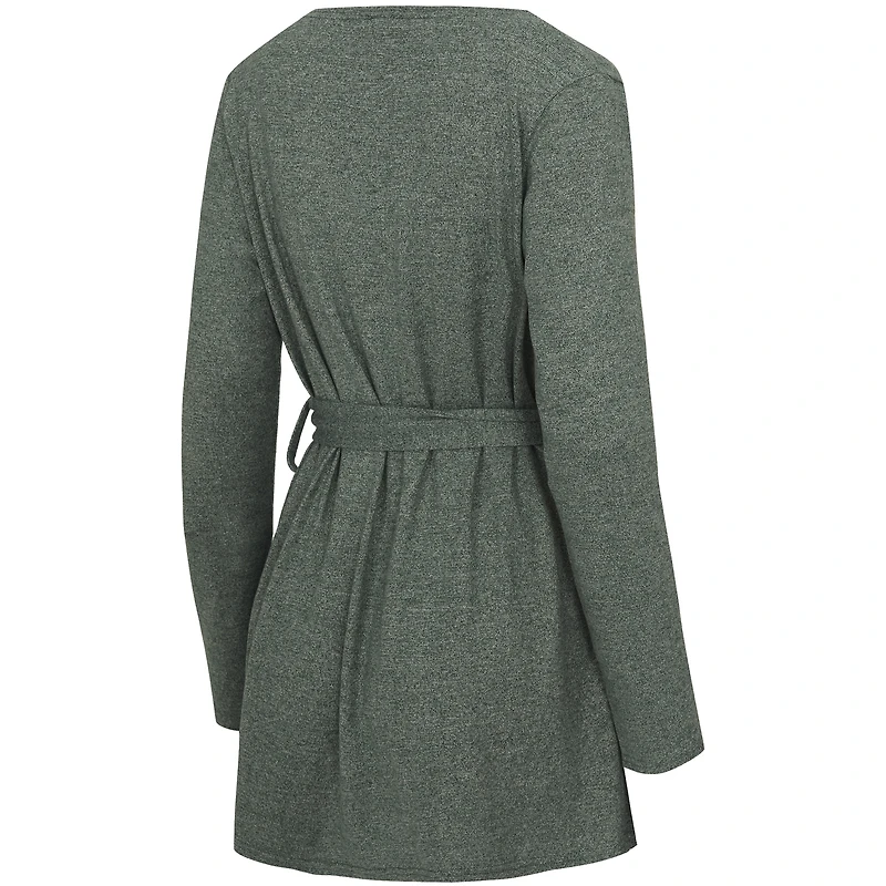 Ensemble trois pièces pour femme Concepts Sport Heather Green Michigan State Spartans Rigor, composé d'un débardeur, short et peignoir