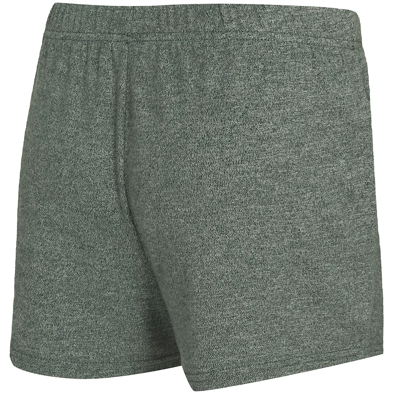 Women's Concepts Sport Heather Green Michigan State Spartans Rigor Three-Piece Tank, Short & Robe Set