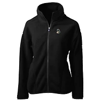 Veste polaire entièrement zippée en sherpa Cascade Eco pour femme, noire, Cutter & Buck, Michigan State Spartans