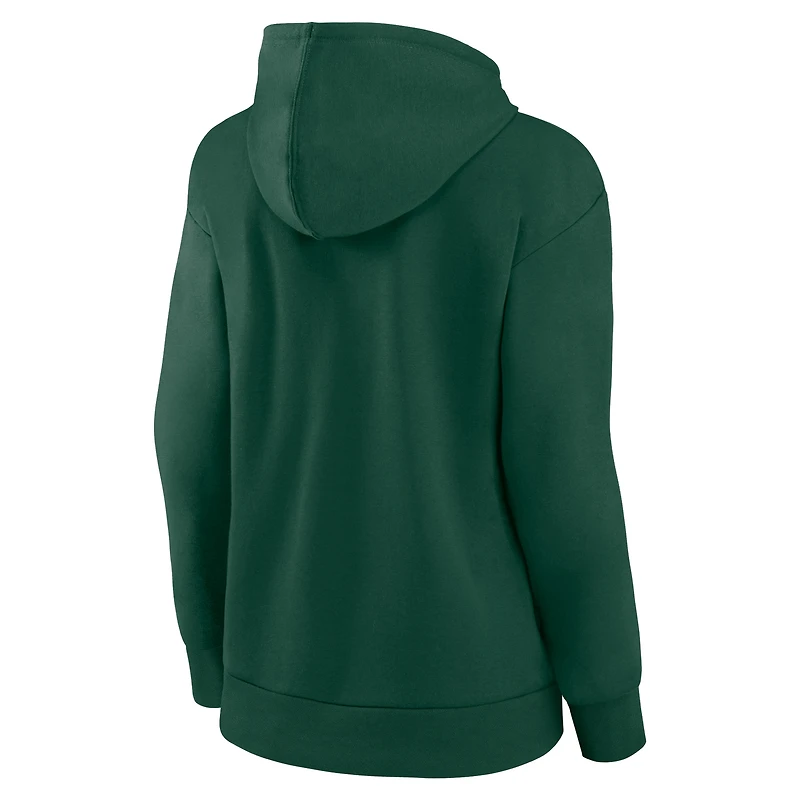 Sweat à capuche vert fanatiques pour femmes Michigan State Spartans Campus