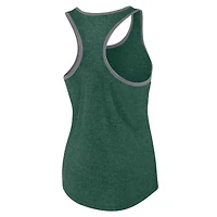 Women's Fanatics Heather Green Michigan State Spartans Fuel Racerback Tank Top
