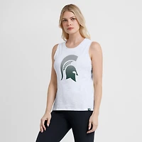 Women's Fanatics White Michigan State Spartans Activate Slub Tank Top