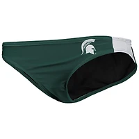 Bas de bikini FOCO vert Michigan State Spartans Wordmark pour femmes