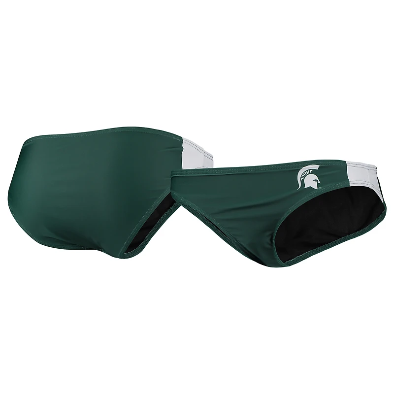 Bas de bikini FOCO vert pour femme, logo des Spartans l'Université d'État du Michigan