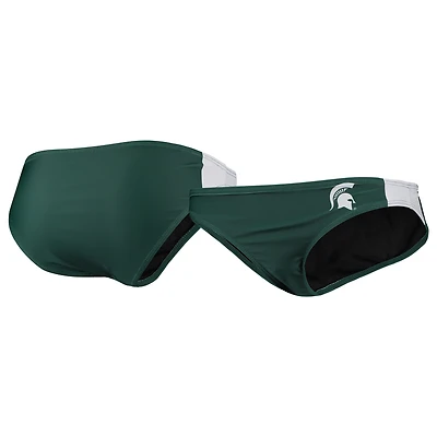 Bas de bikini FOCO vert pour femme, logo des Spartans l'Université d'État du Michigan