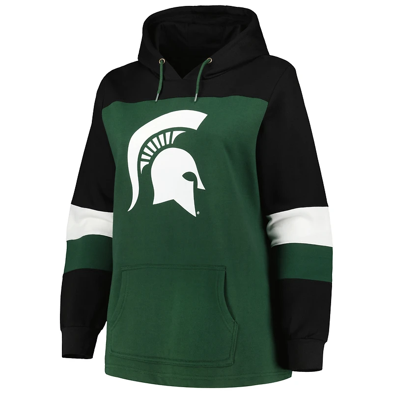 Sweat à capuche vert Michigan State Spartans grande taille pour femme