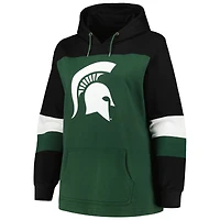 Sweat à capuche vert Michigan State Spartans grande taille pour femme