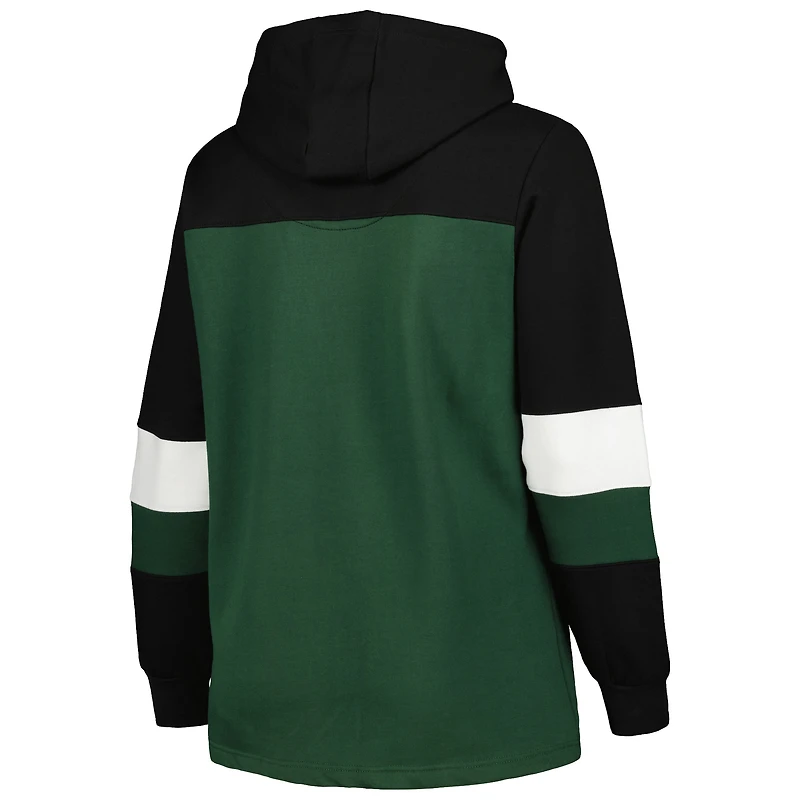 Sweat à capuche vert Michigan State Spartans grande taille pour femme