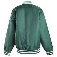 Veste à boutons-pression complète A-Game Varsity des Spartans de l'État du Michigan pour femme Hype and Vice Green