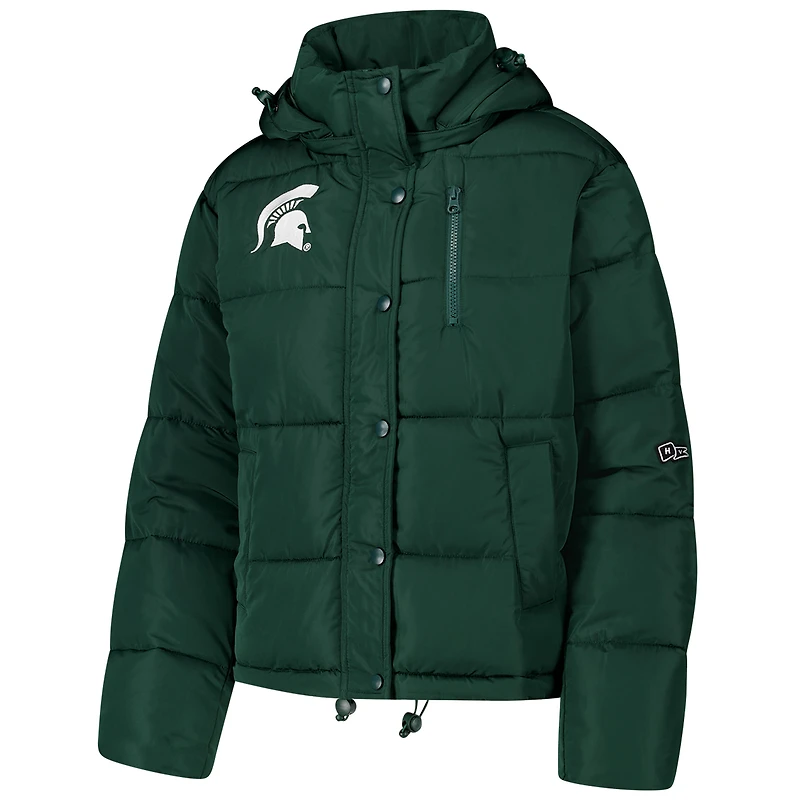 Doudoune verte pour femme Hype and Vice Michigan State Spartans