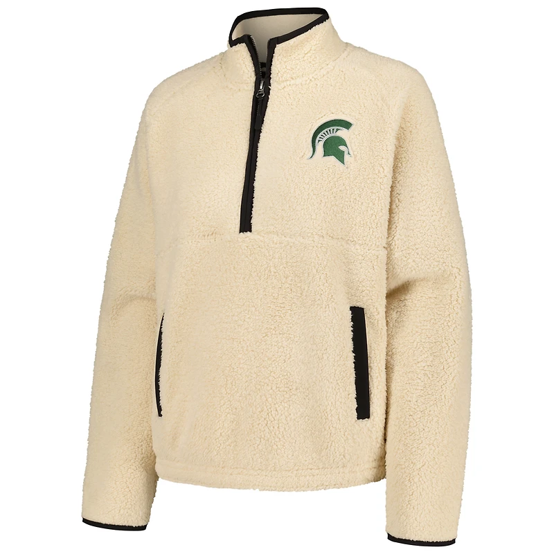 Haut à demi-zip Everest des Michigan State Spartans pour femmes naturel