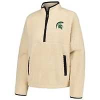 Haut à demi-zip Everest des Michigan State Spartans pour femmes naturel
