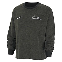 Sweat-shirt Nike noir Michigan State Spartans Yoga Script pour femme