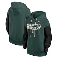 Women's Nike Green/Black Michigan State Spartans Oversized Legacy Phoenix Pullover Hoodie