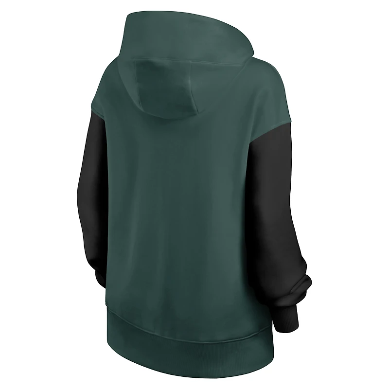 Sweat à capuche surdimensionné Legacy Phoenix vert/noir pour femme des Spartans de l'État du Michigan Nike