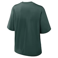 T-shirt Nike vert pour femme, coupe boxy, Legacy Established, Michigan State Spartans