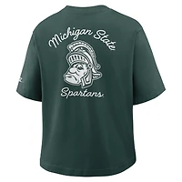 Women's Nike  Green Michigan State Spartans Legacy Pocket Boxy T-Shirt