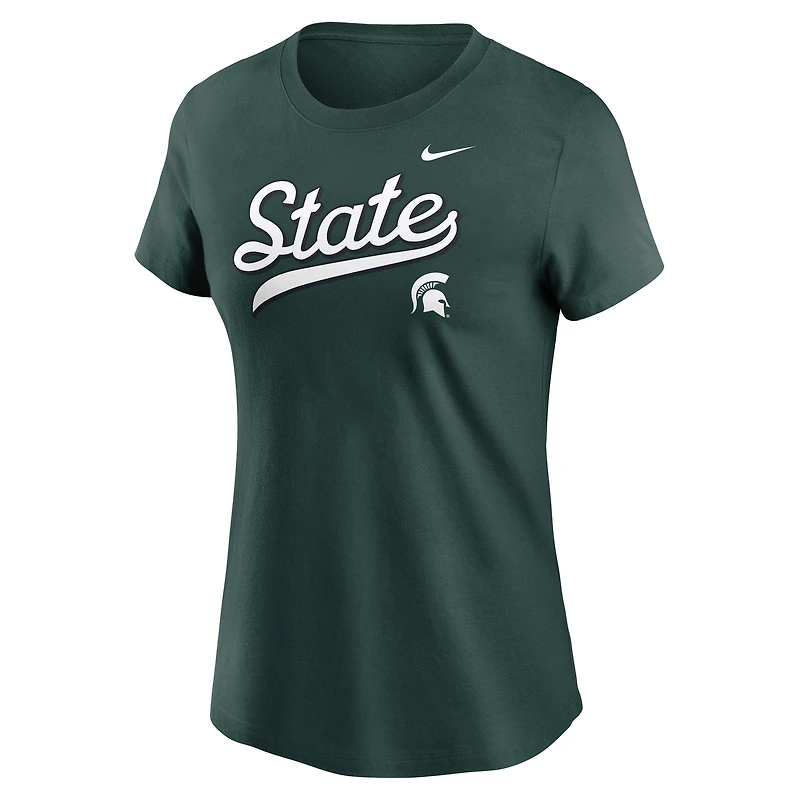 Women's Nike Michigan State Spartans Local Script T-Shirt