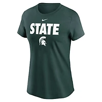 T-shirt vert Nike Michigan State Spartans Local Ultimate Chant pour femme