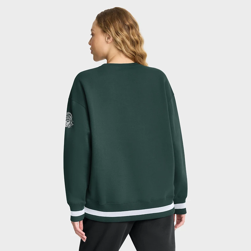 Women's Nike Green Michigan State Spartans Oversized Legacy Phoenix Sweatshirt