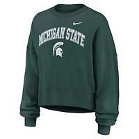 Sweat-shirt Nike vert surdimensionné Phoenix Arch pour femme des Spartans de l'État du Michigan