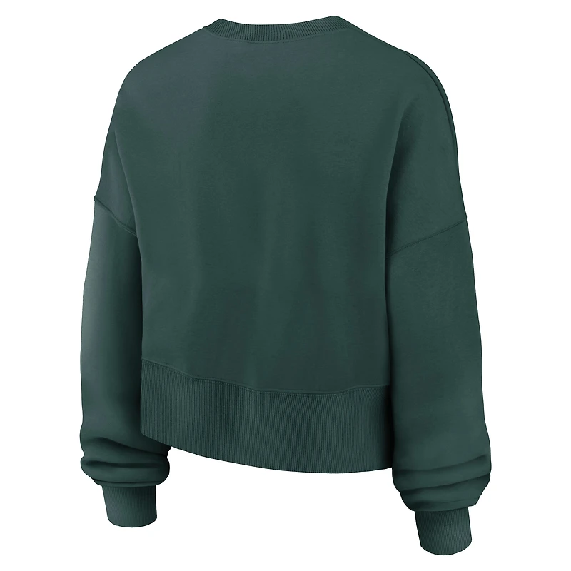 Sweat-shirt Nike vert surdimensionné Phoenix Arch pour femme des Spartans de l'État du Michigan