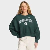 Sweat-shirt Nike vert surdimensionné Phoenix Arch pour femme des Spartans de l'État du Michigan