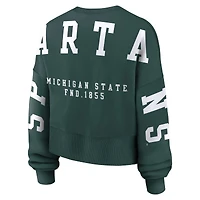 Sweat-shirt oversize Nike Phoenix pour femme, couleur beige, Michigan State Spartans