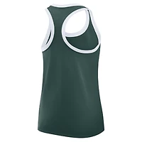 Débardeur dos nageur Nike vert Michigan State Spartans Primetime Tri-Blend pour femme