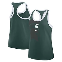 Women's Nike Green Michigan State Spartans Primetime Tri-Blend Racerback Tank Top
